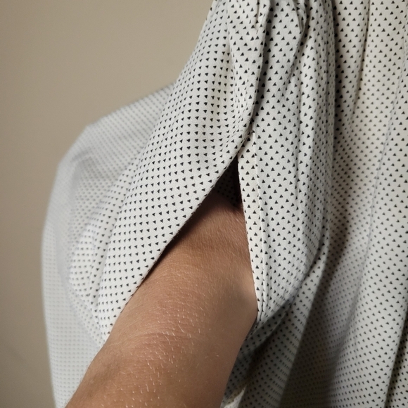 Lafayette rayon pocketed size 42 (us10) cream skirt with pokeadots pleated lined - Picture 2 of 7